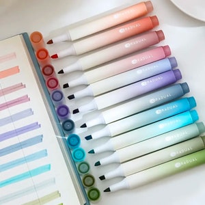 Morandi Colors Highlighter Set, Pastel Highlighters, Cute Colored Markers, Highlighter For Note-Taking