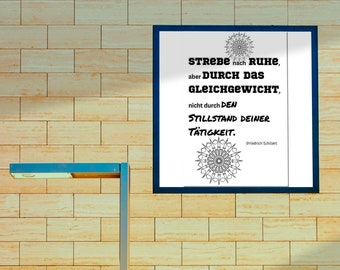 Digitales Produkt | Wanddekoration | Definition F. Schiller | Hochwertige PF-Datei zum ausdrucken und Rahmen.