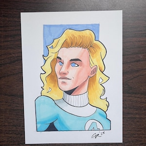 Invisible Woman/Sue Storm Sketch Card - 6x8in
