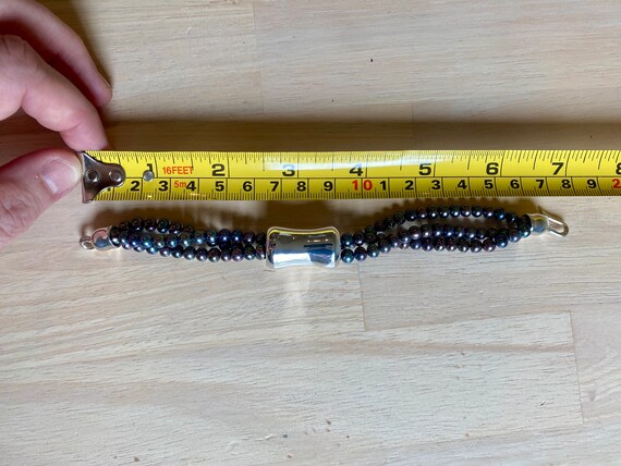 Estate Bracelets all 3 Sterling silver gemstone b… - image 7