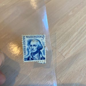 George Washington 5 cent stamp blue