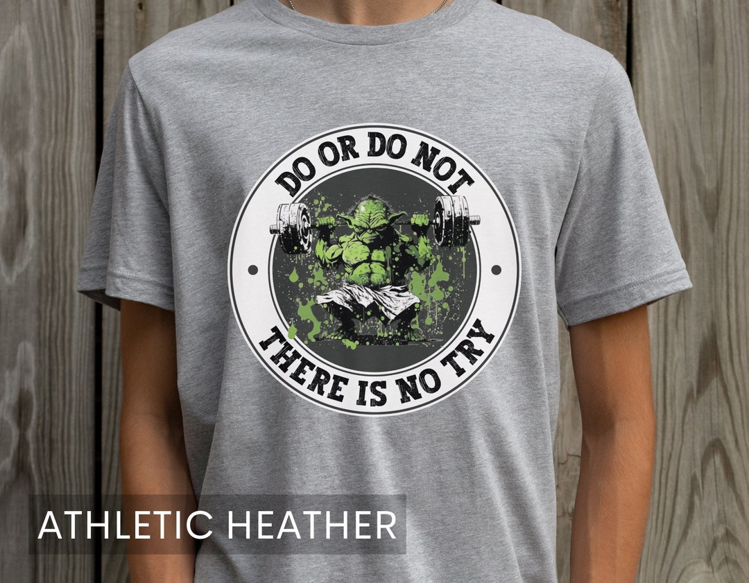 Funny Yoda T Shirt Gift for Him Star Wars Gym Shirt Mandalorian Fitness