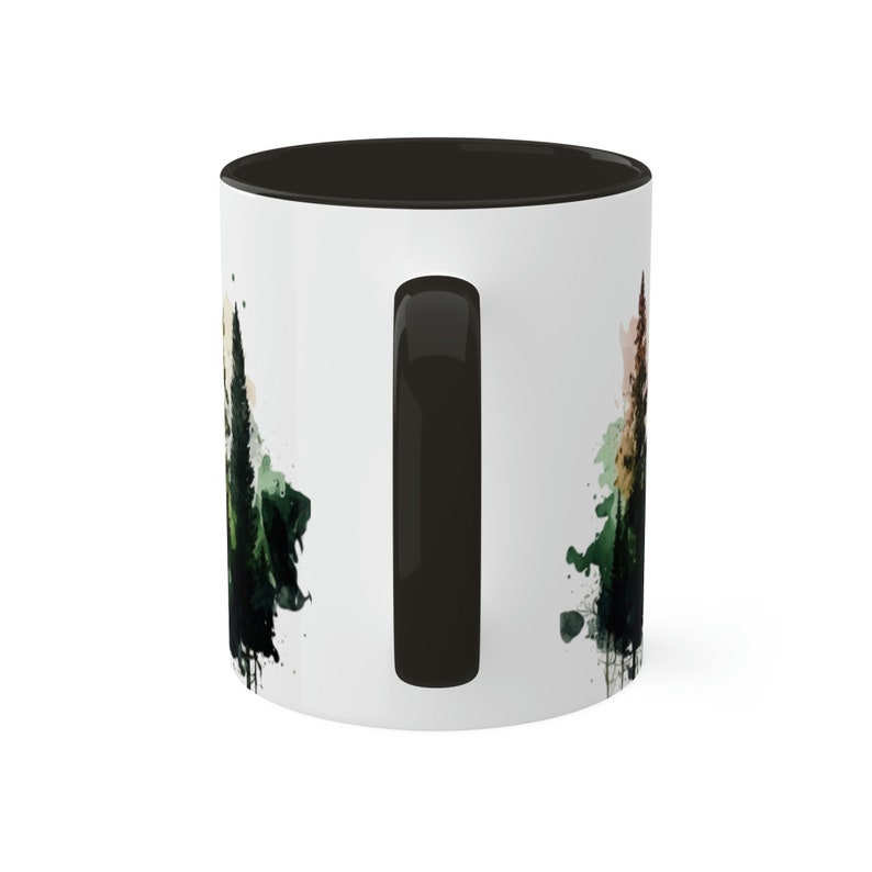 Grand Teton Mug, Watercolor Teton Mountains Coffee Mug, National Park Mug, Wyoming Gift, Pine Forest Camping Mug, Hiker Gift, 11 oz image 3