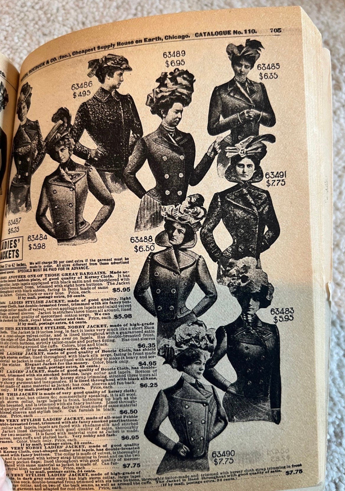 Sears Roebuck and Co. Consumers Guide Fall 1900 Catalog No. 110 Vintage