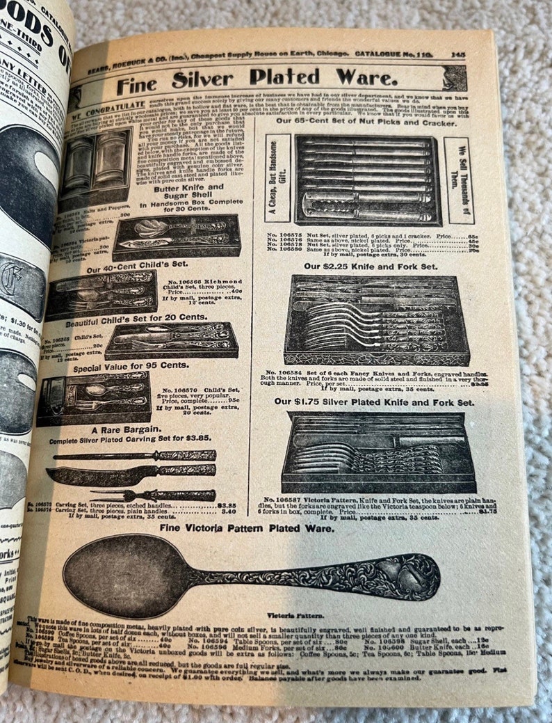 Sears Roebuck and Co. Consumers Guide Fall 1900 Catalog No. 110 Vintage