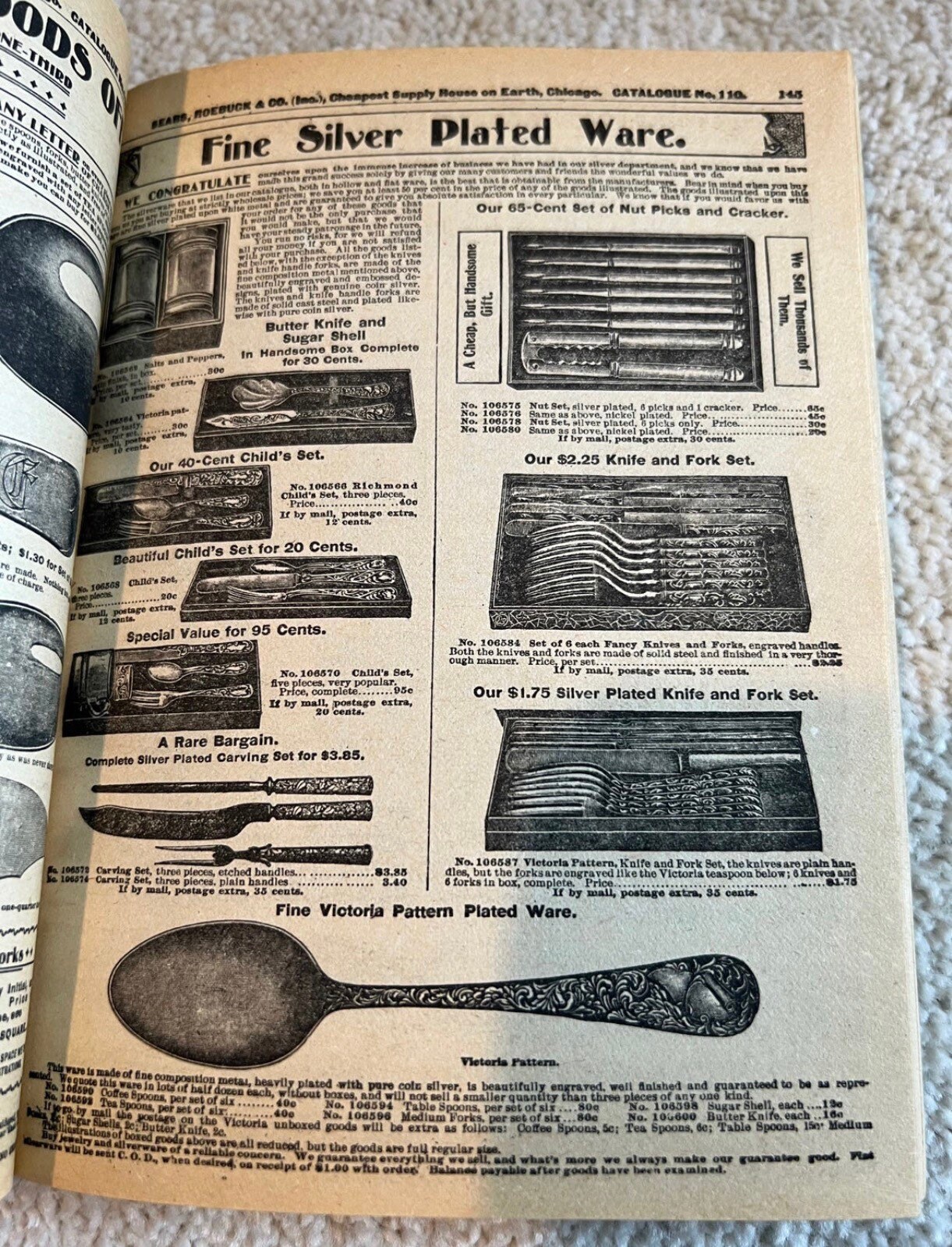 Sears Roebuck and Co. Consumers Guide Fall 1900 Catalog No. 110 Vintage