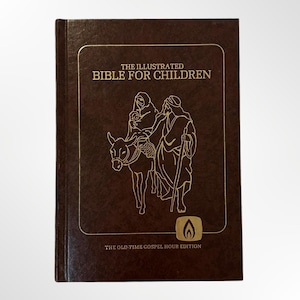 Bible illustrée vintage pour enfants | Édition Gospel Hour à l&#39;ancienne | 1982 | Histoires de l&#39;Ancien et du Nouveau Testament + oeuvres d&#39;art en couleur
