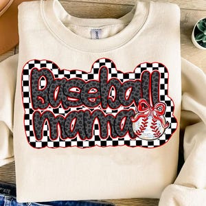 Retro Checkered Baseball Mama Coquette PNG, Baseball Mama Png, Baseball Coquette Png, Game Day, Checker Baseball Png, Baseball Mom Png