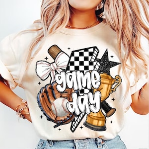 Retro Baseball  PNG, Baseball Mama Png, Baseball Bow Png, Baseball Coquette Png, Game Day Png, Checkered Baseball Png, Tis the Season