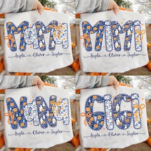 Halloween Mama Bundle png, Retro Fall Png, Fall Grandmillenial Preppy Halloween Png, Mama Mimi Png, Preppy Halloween, Ditsy Floral