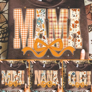 Coquette Fall Mama Bundle png, Preppy Fall png, Shabby Chic Cottage Core Ditsy Flowers Fall png, Autumn png, Girly Floral Fall png, Plaid