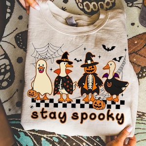 Boo Ghost Goose Stay Spooky Png, Halloween Goose SkeletonPNG, Halloween Shirt, Pumpkin Goose, Funny Halloween , Pumpkin Goose Shirt Png