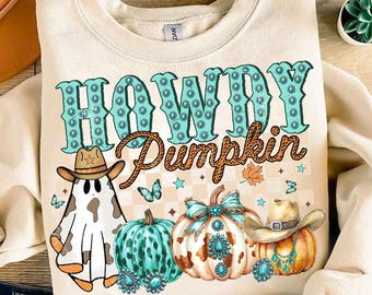 Howdy Fall Western Pumpkin Png Sublimation, Fall Cowhide Pumpkin, Fall Png, Western Pumpkin Png, Coquette Bow Pumpkin, Fall T-shirt Design