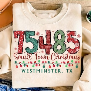 Custom Small Town Christmas Zip Code Png, Personalized Your Christmas City Name Png, Merry Christmas Png, Christmas Gift For Her Png
