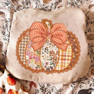 Preppy Floral Fall Pumpkin png, Coquette Pumpkin Lace png, Ditsy Floral Fall png, Autumn png, Fall png, Pumpkin Spice Png, Tis The Season