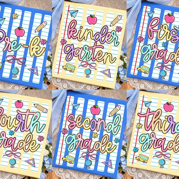 Striped Neon Back To school Bundle Png, Everything Hallelujah Png, 1st Day Of School, Pre-k 1st/2nd/3rd/4th Grade, School Boy Girl, Colorful