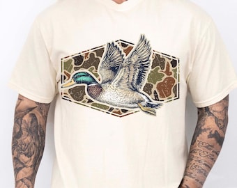Preppy Camo Dad Checkered PNG, Father's Day png, Camo Flying Mallard Duck PNG, Duck Hunting, Mallard png, Hunting png, Digital Download