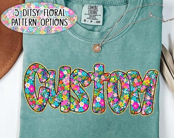 Preppy Custom Floral Glitter Png, Retro Boho Floral Mama with kids names Png, Everyday Png, Custom Preppy Mama Design, Custom name png file