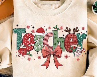 Teacher Christmas Coquette Png, Love Christmas Teacher Png, Hot Cocoa Xmas Tree Cake, Christmas Teach Png, Xmas Gift For Teacher, Merry Xmas