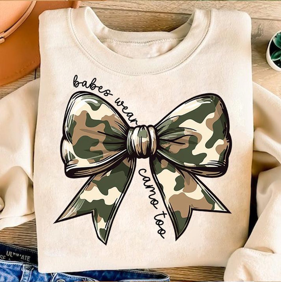 Camo Coquette Bow PNG, Old School Camo Png, Girls Camo Bow Png Shirt ...