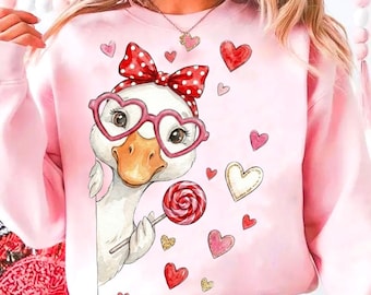 Retro Valentine Goose Png, Funny Valentine Goose PNG, Pink Coquette Valentine Shirt Design, Sublimation, XoXo Be Mine Png, Cute Goose Png