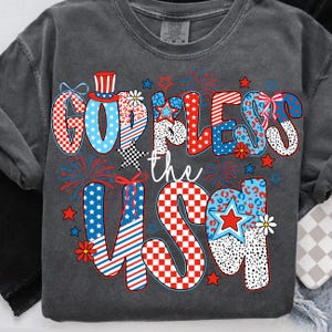 God Bless the USA Png, Coquette Fourth of July PNG, American Flag Png, Preppy America png, Patriotic png, Memorial Day Png,Girly 4th Of July