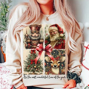 Retro Christmas Png, Coquette Christmas Png, Vinage Christmas Png, Santa Claus Png, Christmas Nutcracker Png, Christmas Tree Png,Sublimation