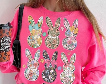 Coquette Easter Bunny Floral png, Easter Bunny png, Coquette Easter png, Retro Easter png, Girly Easter Kids Bow, Bunny png, Spring Floral