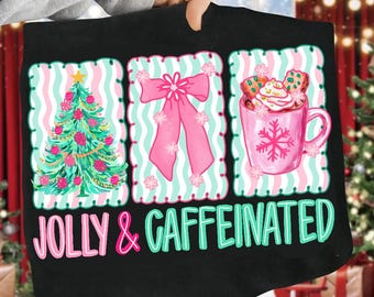 Coquette To Be Jolly & Caffeinated Png, Rosa Weihnachten Png, Weihnachtskaffee Png, Weihnachtsbaum Coquette Png, Weihnachtsbaum Coquette Png