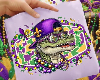 PNG de caza de Mardi Gras, clipart del Festival de Caimanes, diseño de sublimación de caza de ciervos, arte digital colorido de Mardi Gras, descarga PNG de vacaciones divertidas