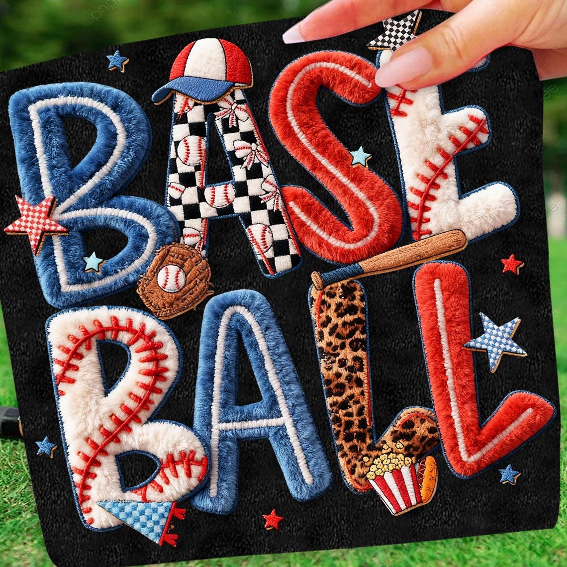 Baseball Game Day PNG, Faux Yarn Baseball Png, Latch Hook Yarn Baseball ...