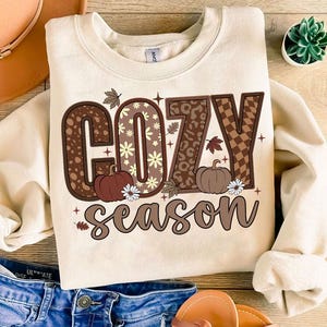 Gemütliche Saison PNG, Stickerei Herbst Png, Herbst Png, Retro Halloween Png, Thanksgiving Png, Herbst Sublimationsdesign, Gemütliches Sublimationsdesign