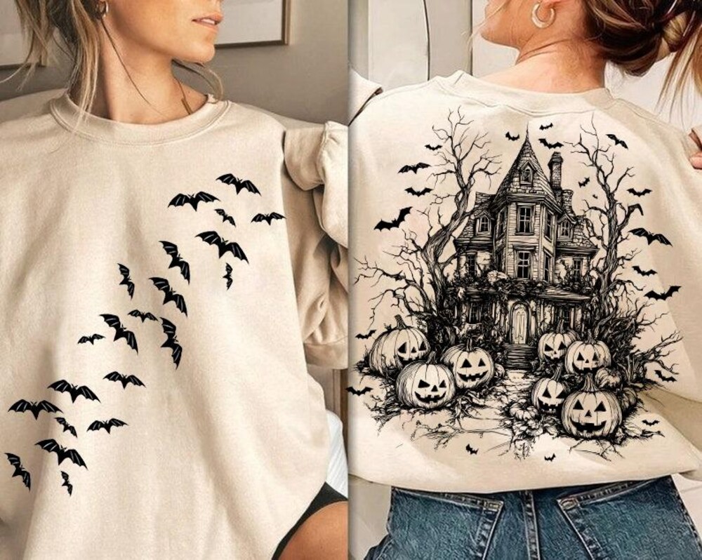 Halloween Scene Png Vintage Halloween Png, Halloween Scene Png, Halloween Bats Png, Spooky Season Png, Retro Halloween, Halloween Pumpkin Png, Digital Download Halloween Png Gifts For Day Peckshirt