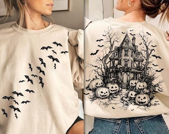Vintage Halloween Png, Halloween Scene Png, Halloween Bats Png, Spooky Season Png, Retro Halloween, Halloween Pumpkin Png, Digital Download