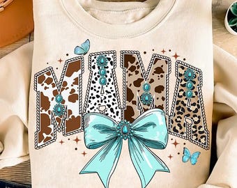 Western Mama Png, Coquette Mama Png, Coquette Bow, Coquette Western Png, Mama Cow Print, Howdy Fall Western Png, Cowhide, Turquoise, Cowgirl