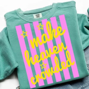 Striped God is Good PNG Bundle, Big Jesus Fan Sublimation Design, Made for More Shirt Design, Make Heaven Crowded Png, Neon Distressed image 3