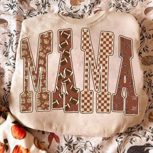 Retro Football Mama PNG, Game Day Shirt Design, Football Season Png, Checkered Star Glitter Football PNG, Retro Sports Sublimation Download