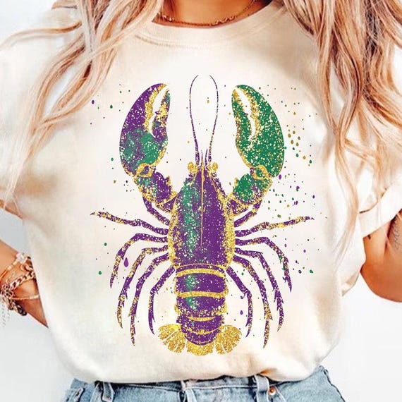 Glitter Mardi Gras PNG, Louisiana Crawfish Png, Fleur De Lis Png, Brushstroke Mardi Gras Png, Retro Mardi Gras Coquette Png, King Cake Png