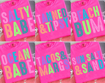 Sunshine Png, Beach Life Bundle PNG, Tanned and Tipsy PNG, Neon Trendy Summer Vibes, Distressed Beach PNG, Lake Pool River Png, Taco Margs