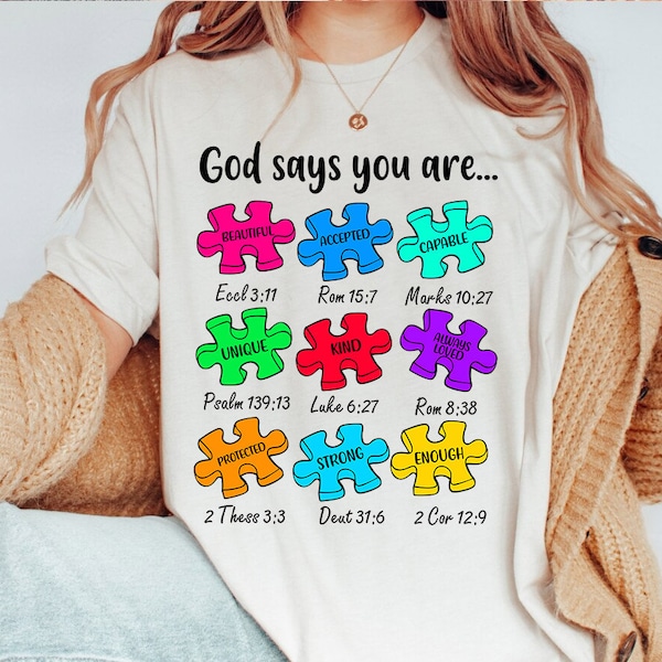 God says I Am Autism png, Retro Autism Png, Autism Bible Verse Png, Motivation Autism Png, Jesus Autism png, Autism Puzzle, Be Kind Png