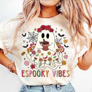 Espooky Season Png, Floral Ghost Png, Halloween Png, Spanish Halloween Png, Spooky Latina Png, Mexican Conchas Png, Regalos Es Espanol