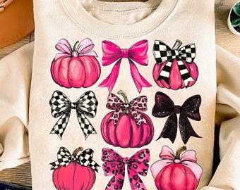 Farm Fresh Pumpkins Png, Coquette Pumpkin Png, Fall Pumpkin Checkered Png, Fall Bow Leopard Design, Pink  Autumn Pumpkin Png, Fall Vibes