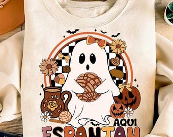 Aqui Espantan Png, Ghost Png, Halloween Png, Spanish Halloween Png, Halloween Png, Spooky Latina Png, Mexican Conchas, Regalos Es Espanol