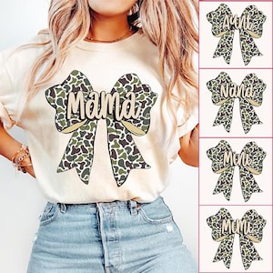 Mama Camo Coquette Bow Bundle PNG, Old School Camo png, Girls Camo Bow Png Shirt, Retro Hunting Sublimation, Coquette Bow Png, Camo Dude