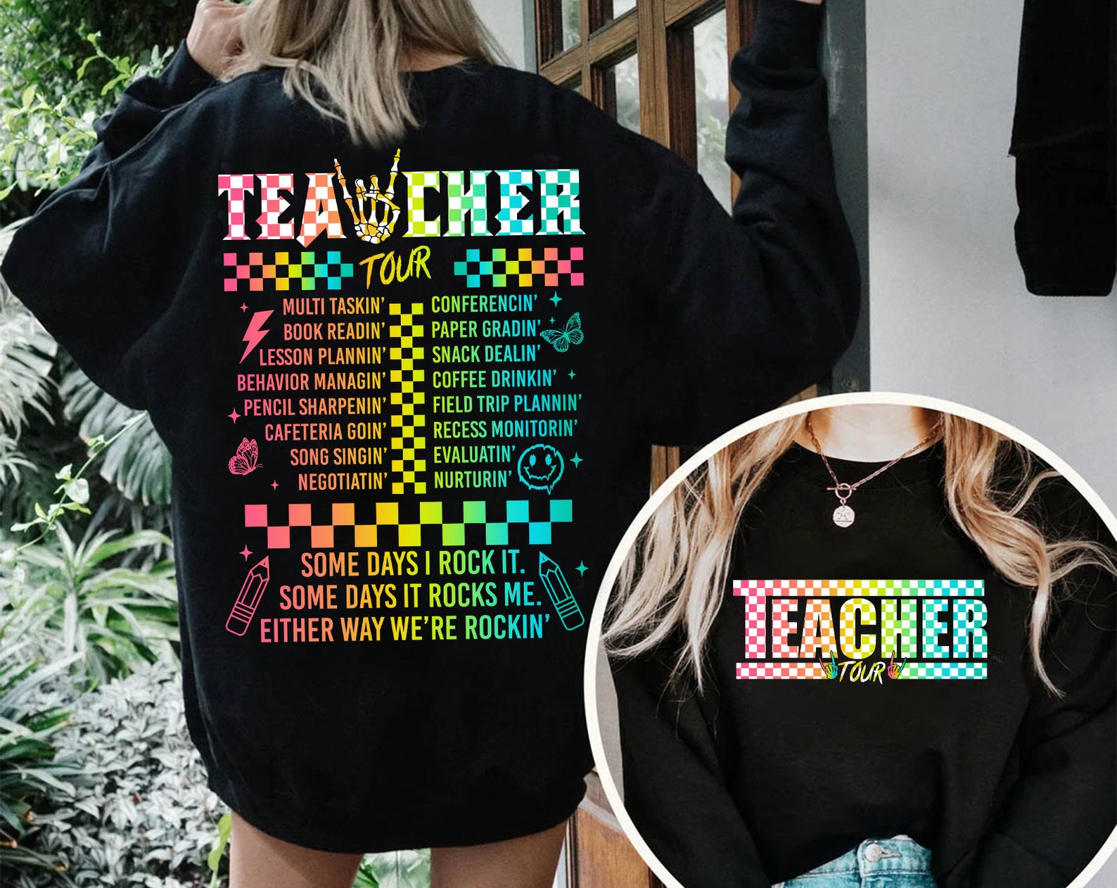Retro Teacher Png, ABCD Teacher Tour Png, Back to School, End of Year ...