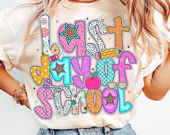 Last day of School Png, Preppy Teacher School png, Summer Teacher png, Teacher png, Teacher Appreciation Png, School png, Kids summer break