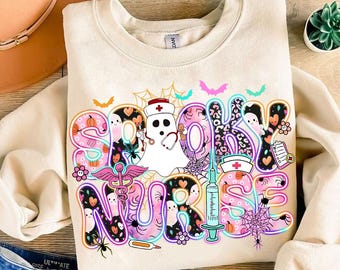 Spooky Nurse Png, Halloween Nurse png, Nurse Halloween Png, Halloween png, Nurse png, Boo Boo Crew Png, Ghost Nurse Png, Sublimtion