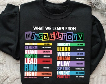 What We Learn From Black History Png, Dream Like Martin Png, Black Lives Matter, Equality, Black History Png, BLM Shirt Design Sublimation