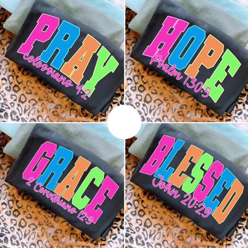 Neon Distressed Bible Bundle Png, Grace Joy Pray Believe Design, Leopard Jesus Png, Jesus Christian Sublimation, Bible Verse Design Download