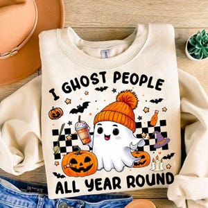 Retro I Geist Menschen Png, Halloween Png, Geist Kaffee Png, Boujee Geist Png, Süßer Geist Kürbis Png, Spooky Vibes Png, Sublimationsdesign